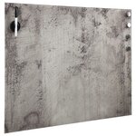 Tableau magnétique panneau écriture école maison bureau mural verre 60 x 60 cm gris 02_0045510
