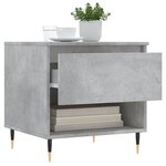 vidaXL Tables basses 2 Pièces gris béton 50x46x50 cm bois d'ingénierie