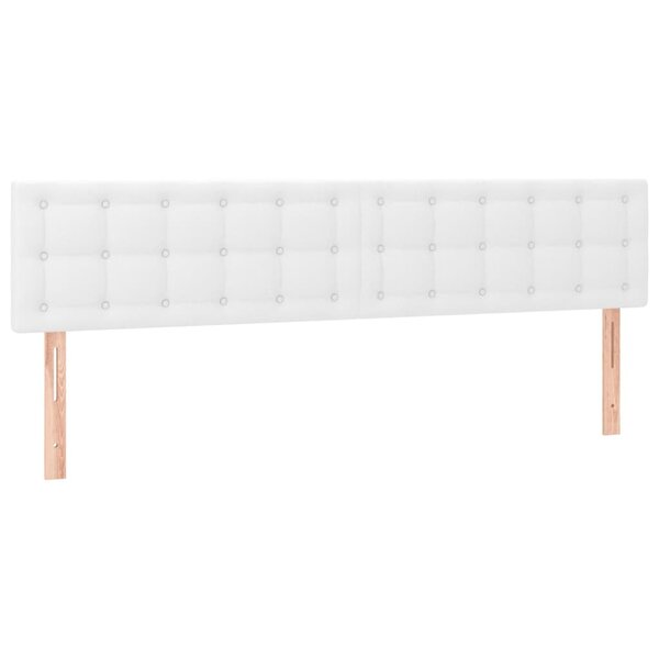 vidaXL Têtes de lit 2 Pièces Blanc 90x5x78/88 cm Similicuir
