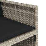 vidaXL Ensemble à manger de jardin et coussins 7 Pièces gris clair rotin