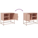 vidaXL Meuble TV rose 68x39x60 5 cm acier