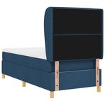 Lit coffre avec matelas vidaXL Bleu 100x200 cm en tissu