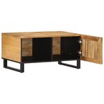 vidaXL Table basse 80x51x40 cm bois de manguier massif brut