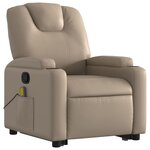 vidaXL Fauteuil inclinable de massage Cappuccino Similicuir