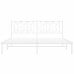 vidaXL Cadre de lit métal sans matelas et tête de lit blanc 183x213 cm