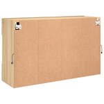 vidaXL Meuble TV mural avec lumières LED chêne sonoma 98 5x30x60 5 cm