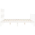 vidaXL Cadre de lit sans matelas blanc 120x200 cm bois massif