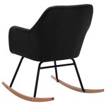 vidaXL Chaise à bascule Noir Tissu