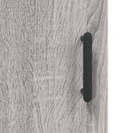 vidaXL Buffet Sonoma gris 34 5x34x90 cm Bois d'ingénierie