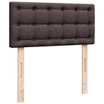 vidaXL Sommier à lattes de lit avec matelas Marron foncé 100x200 cm