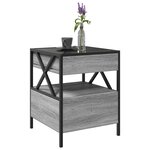 vidaXL Table basse avec LED Infinity sonoma gris 40x40x51 cm