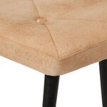 vidaXL Chaise à oreilles avec repose-pied Crème Toile