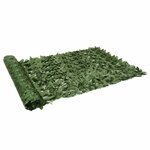 vidaXL Écran de balcon avec feuilles vert foncé 300x150 cm