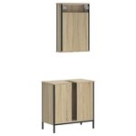 vidaXL Ensemble de meubles de salle de bain 2 Pièces chêne sonoma