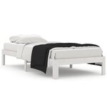 vidaXL Cadre de lit sans matelas blanc bois de pin massif 90x200 cm