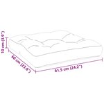 vidaXL Coussin de palette motif à carreaux gris tissu