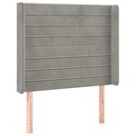 vidaXL Sommier à lattes de lit matelas et LED Gris clair 100x200 cm