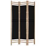 vidaXL Cloison de séparation pliante 3 panneaux 120 cm Bambou et Toile