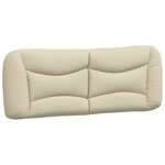vidaXL Cadre de lit avec LED sans matelas crème 140x200 cm tissu