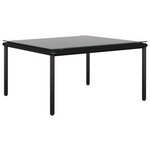 vidaXL Salon de jardin 8 Pièces avec coussins Noir PVC
