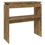 vidaXL Table console Chêne fumé 80x30x80 cm Bois d'ingénierie