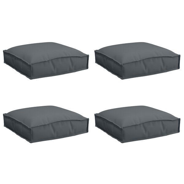 vidaXL Coussins de Palette pour Siège 4 Pièces Anthracite 40x40x8 cm Tissu Oxford