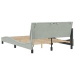 vidaXL Cadre de lit avec LED sans matelas gris clair 120x200cm velours