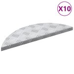 vidaXL Marches d'escalier en aluminium 10 Pièces antidérapantes 60x18 cm