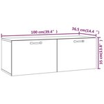 vidaXL Armoire murale Chêne marron 100x36 5x35 cm Bois d'ingénierie