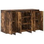 vidaXL Buffet en chêne fumé Chêne fumé Bois d'ingénierie 120 x 41 x 75 cm
