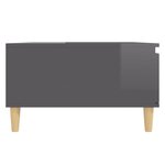 vidaXL Table basse gris brillant 90x60x35 cm bois d'ingénierie