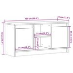 vidaXL Meuble TV avec LED chêne fumé 100x34x50 cm bois d'ingénierie