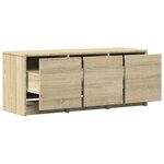 vidaXL Meuble TV avec LED chêne sonoma 97x34x40 cm bois d'ingénierie