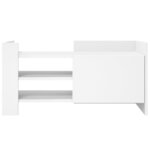 vidaXL Meuble TV blanc 80x35x40 cm bois d’ingénierie
