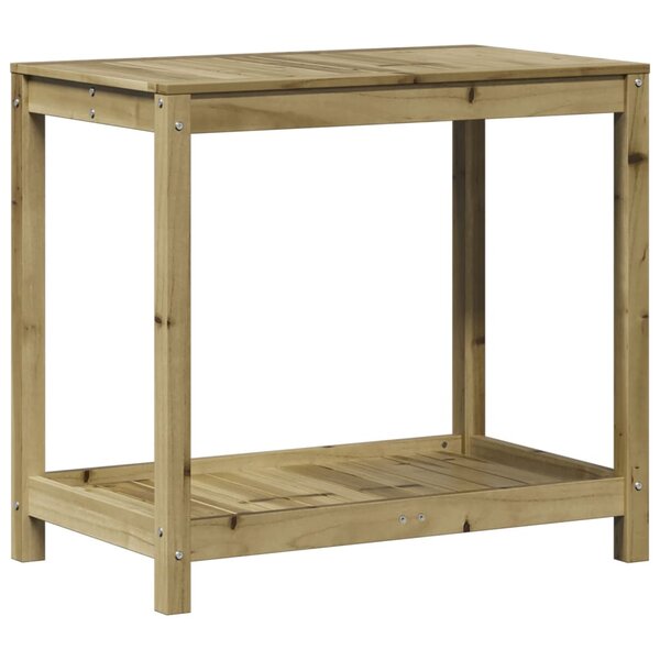 vidaXL Table de rempotage avec étagère 82 5x50x75 cm bois pin imprégné