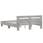 vidaXL Cadre de lit sans matelas gris béton 140x200 cm
