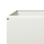 vidaXL Lit surélevé de jardin blanc 100x100x33 5 cm acier