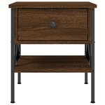 vidaXL Tables de chevet 2 Pièces chêne marron 40x42x45 cm bois ingénierie