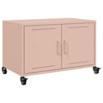 vidaXL Meuble TV rose 68x39x43 5 cm acier laminé à froid
