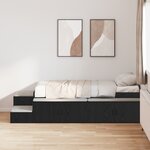 vidaXL Cadre de Lit Chêne Noir 90x200 cm