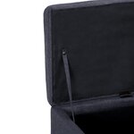 vidaXL Banc avec compartiment de rangement 116 cm Gris foncé Polyester