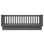 vidaXL Lit de jour sans matelas gris 90x200 cm bois de pin massif