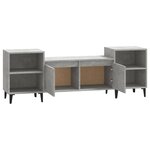 vidaXL Meuble TV Gris béton 160x35x55 cm Bois d'ingénierie