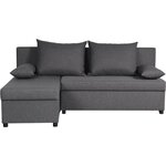 Canapé d'angle réversible – Tissu Gris – 192 x 143 x 79 cm