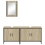 vidaXL Ensemble de meubles de salle de bain 3 Pièces chêne sonoma