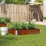 vidaXL Jardinière marron 120x80 cm bois massif de pin
