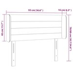 vidaXL Tête de lit avec oreilles Rose 93x16x78/88 cm Velours