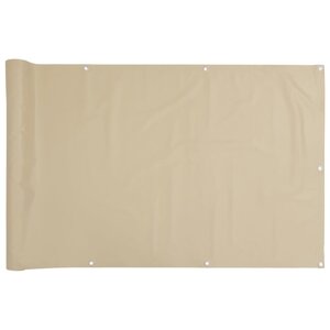 vidaXL Écran de balcon Beige 75x300 cm Tissu Oxford