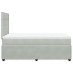 vidaXL Sommier à lattes de lit et matelas Gris clair 120x200cm Velours