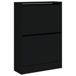 vidaXL Armoire à chaussures noir 60x21x87 5 cm bois d'ingénierie